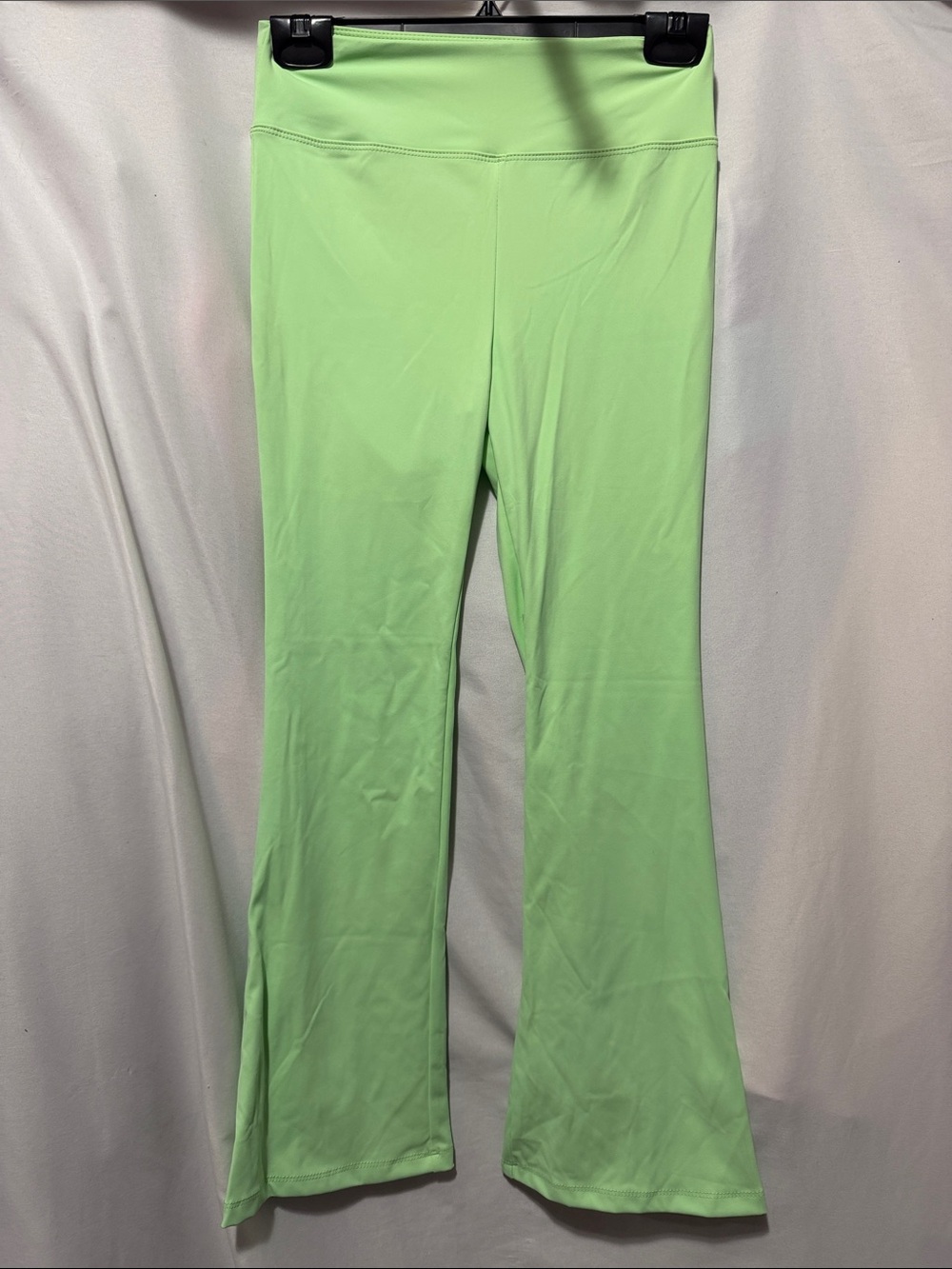 Kids' High-Waist Flared Leggings in Light Green